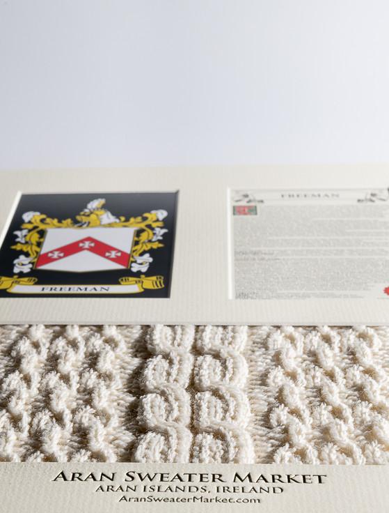 Aran Cashmere Freeman Clan Aran & History Display