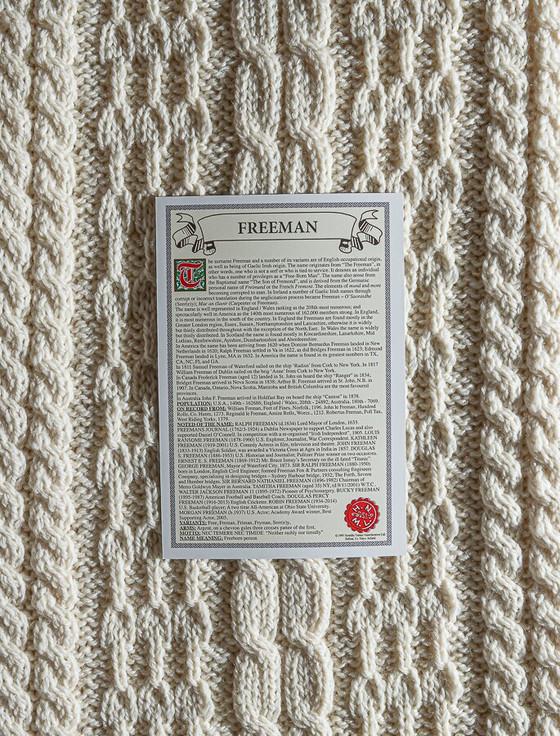 Aran Cashmere Freeman Clan Scarf