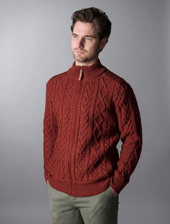 aran cashmere ‎Full Zip Ar‎an ‎Cardigan
