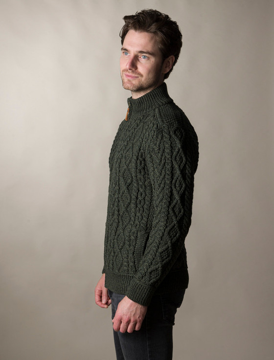 Aran Cashmere ‎Full Zip Aran ‎Cardiga‎n