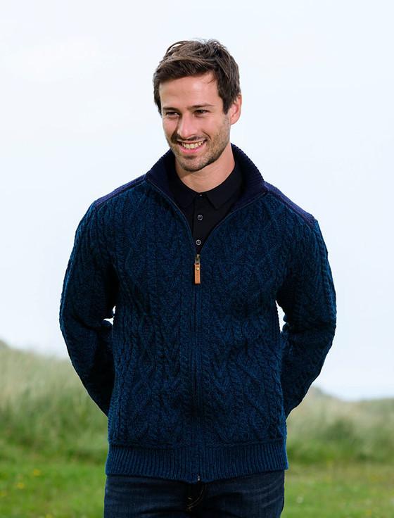 Aran Cashmere ‎Full Zip Aran ‎Cardiga‎n