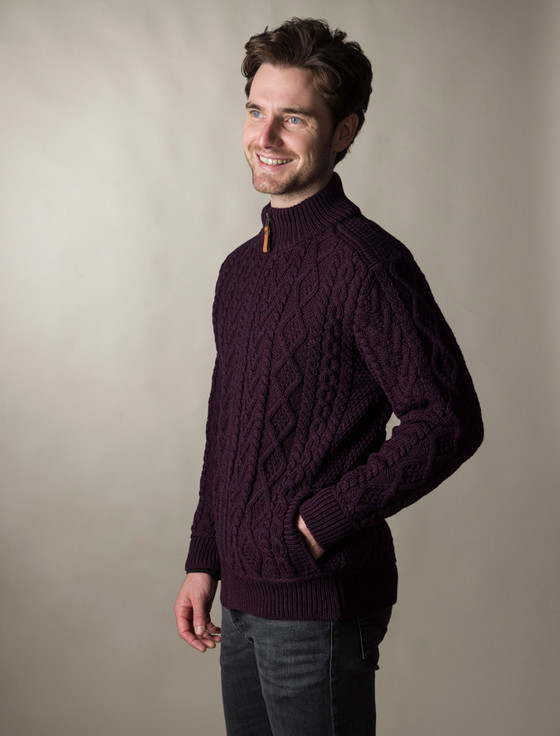 Aran Cashmere ‎‎Full Zip Aran ‎Cardigan