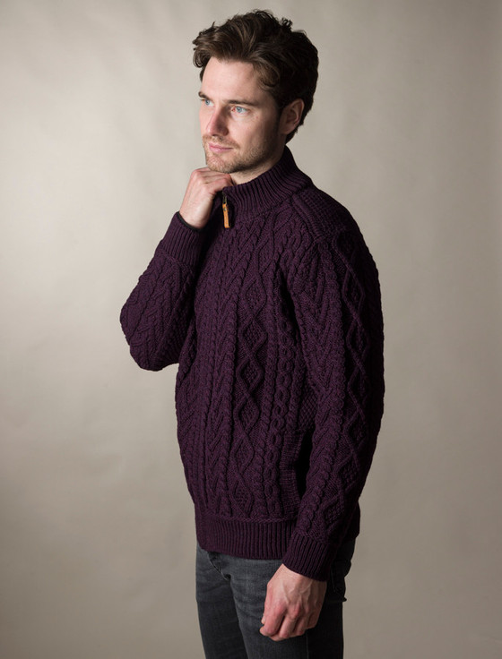 Aran Cashmere ‎‎Full Zip Aran ‎Cardigan