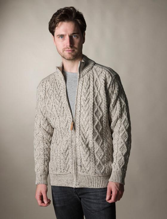 aran cashmere ‎Full Zip Aran ‎Cardigan