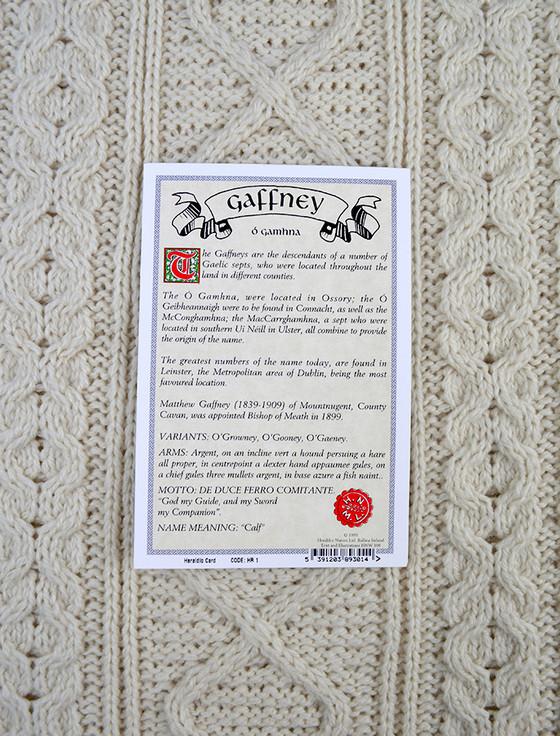 Aran Cashmere Gaffney Clan Aran Throw