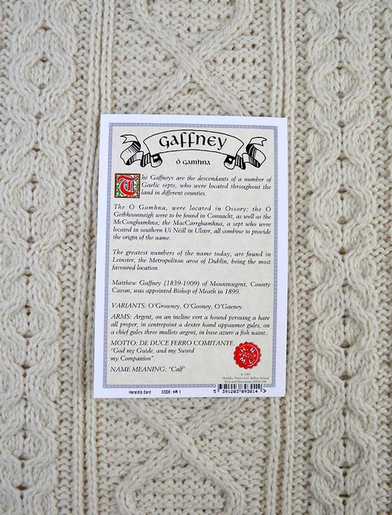 Aran Cashmere Gaffney Clan Scarf