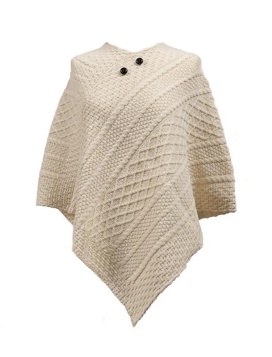 aran cashmere Gallagher Clan Aran Poncho