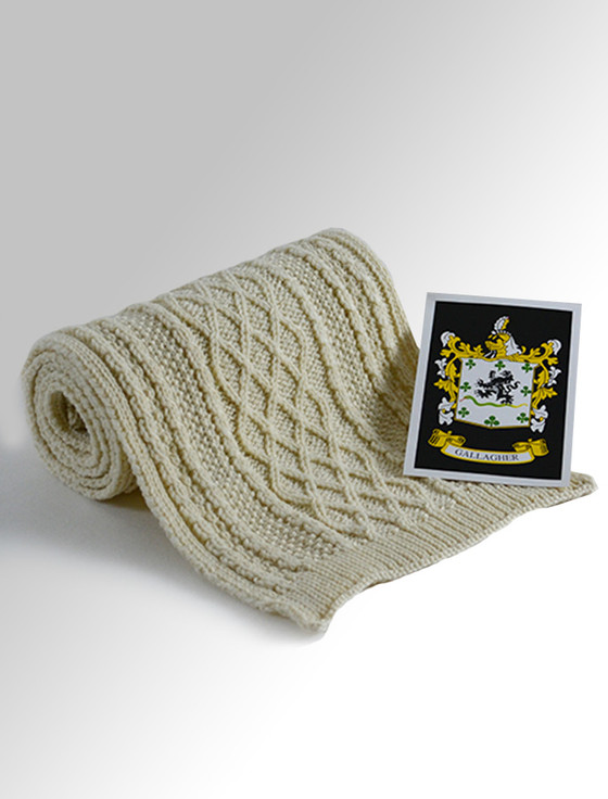 aran cashmere Gallagher Clan Scarf