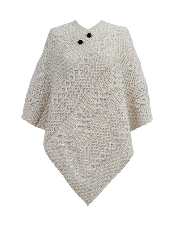 aran cashmere Gardner Clan Aran Poncho