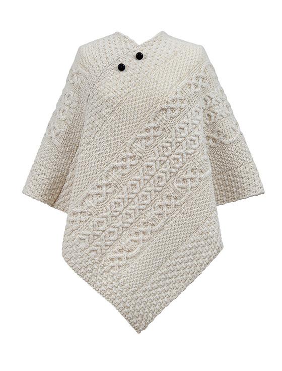 aran cashmere George Clan Aran Poncho