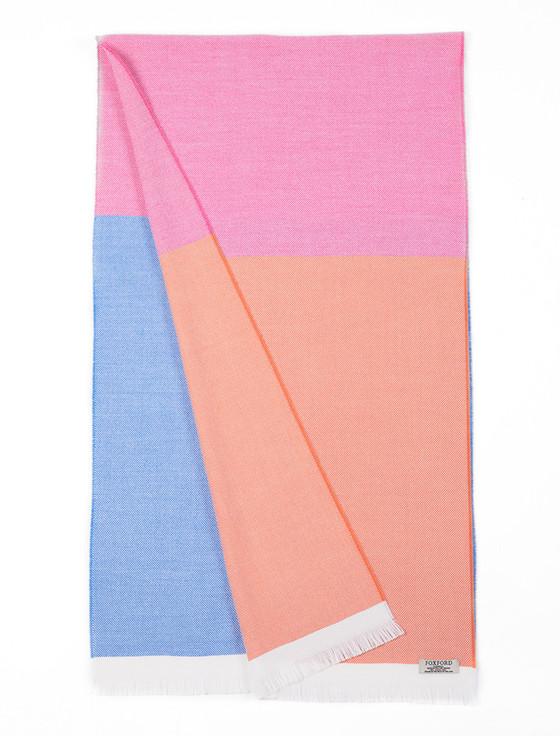 Aran Cashmere Giant Merino Scarf - Multi Stripe