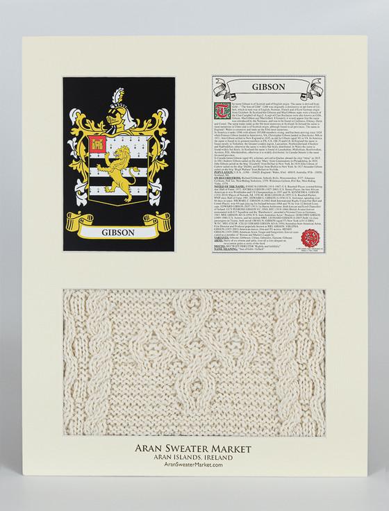 Aran Cashmere Gibson Clan Aran & History Display