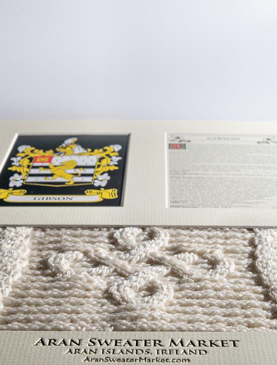 Aran Cashmere Gibson Clan Aran & History Display