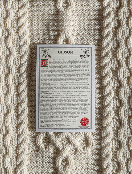 Aran Cashmere Gibson Clan Aran Throw