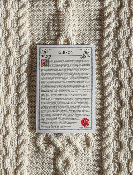 Aran Cashmere Gibson Clan Scarf