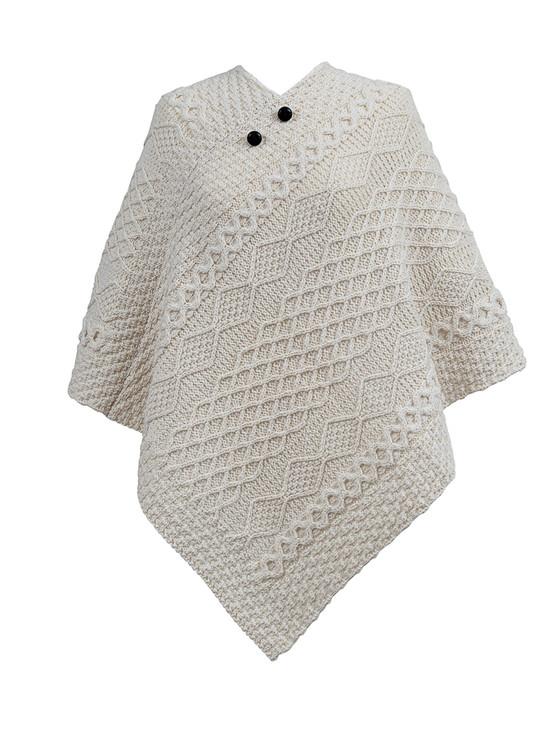 aran cashmere Gleeson Clan Aran Poncho