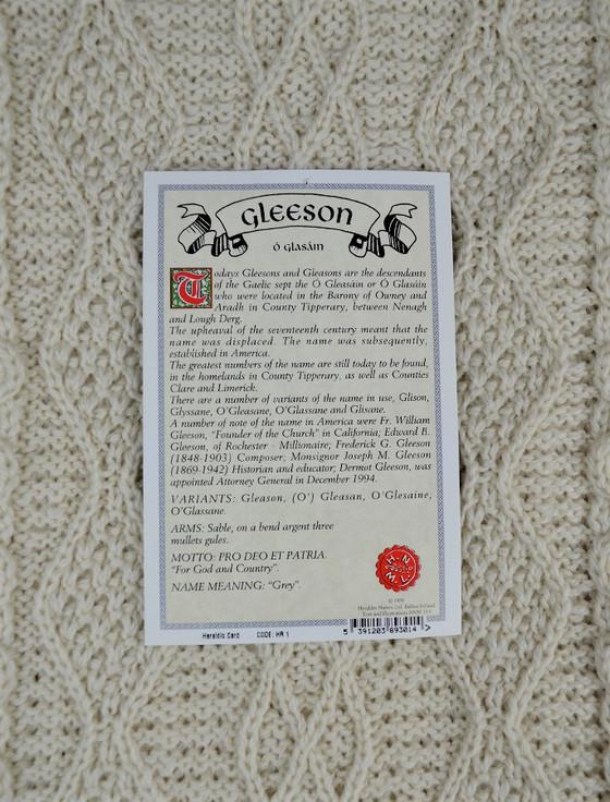 Aran Cashmere Gleeson Clan Scarf
