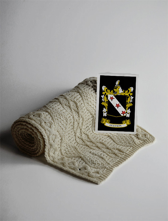 aran cashmere Gleeson Clan Scarf