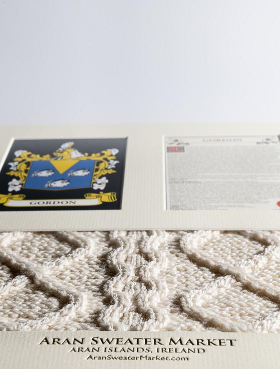 Aran Cashmere Gordon Clan Aran & History Display