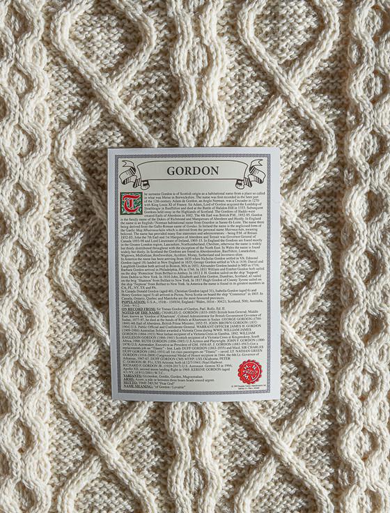 Aran Cashmere Gordon Clan Aran Throw