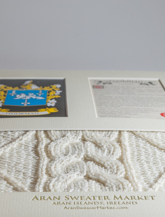 Aran Cashmere Gorman Clan Aran & History Display