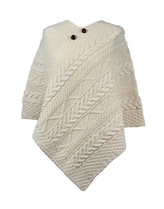 aran cashmere Gorman Clan Aran Poncho