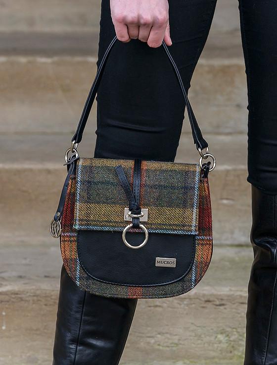 aran cashmere Grace Tweed Bag - Autumn