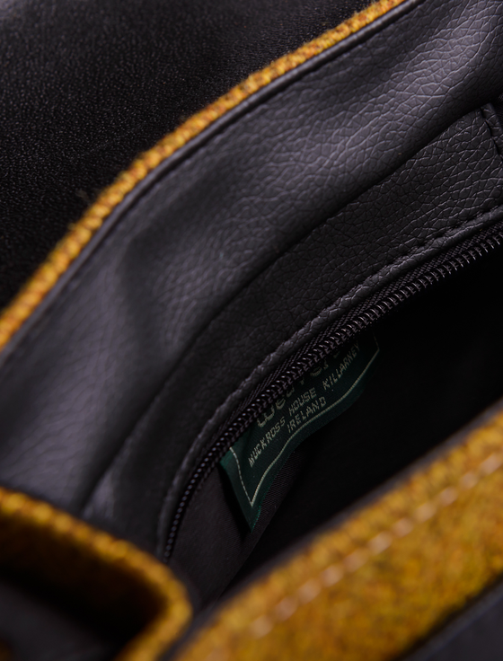 Aran Cashmere Grace Tweed Bag - Mustard
