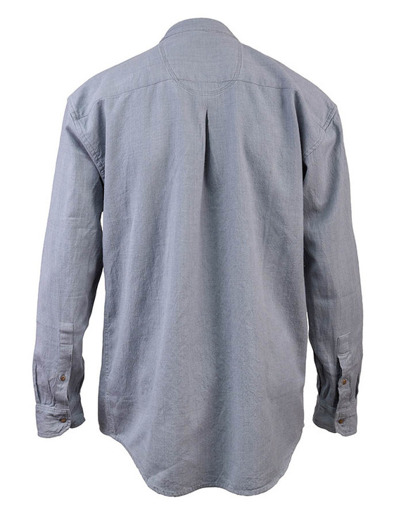 Aran Cashmere Grandfather Shirt - Cloud