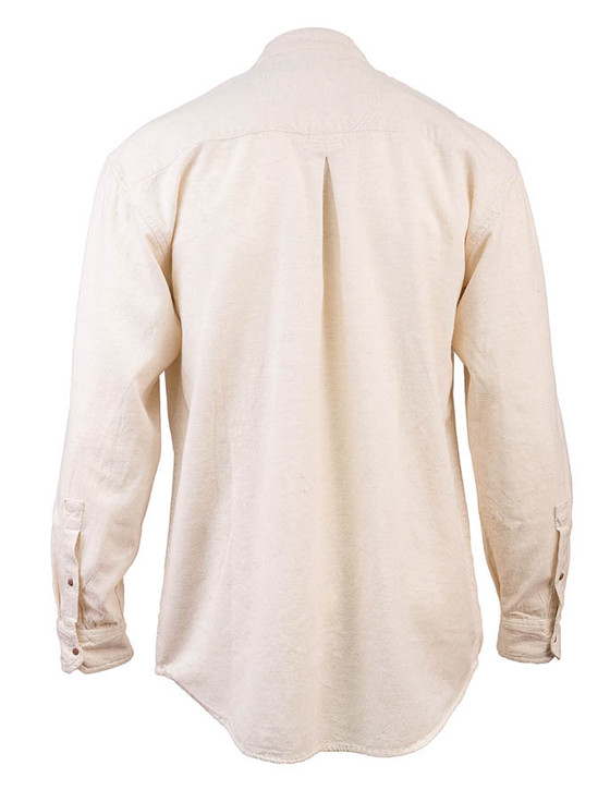 Aran Cashmere Grandfather Shirt - Stone