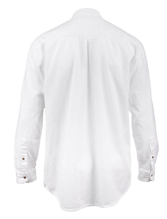 Aran Cashmere Grandfather Shirt - White