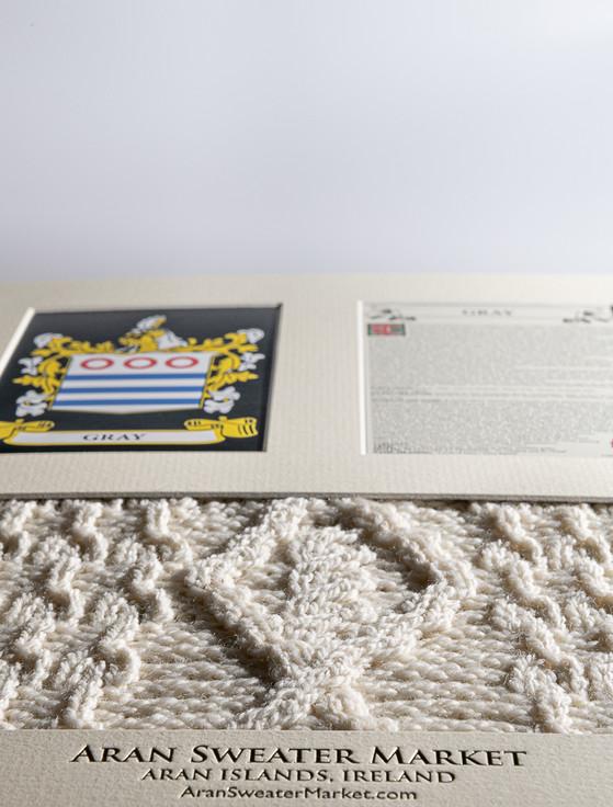Aran Cashmere Gray Clan Aran & History Display
