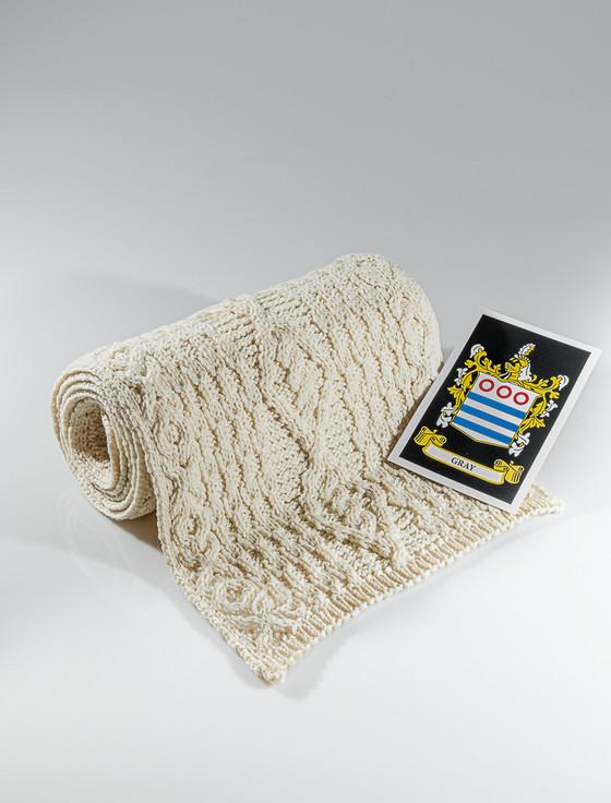 aran cashmere Gray Clan Scarf