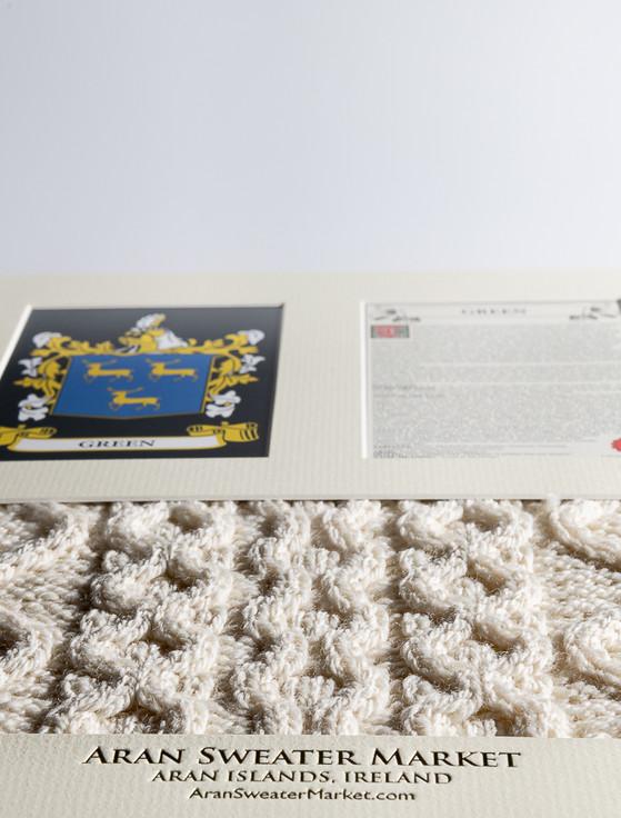 Aran Cashmere Green Clan Aran & History Display