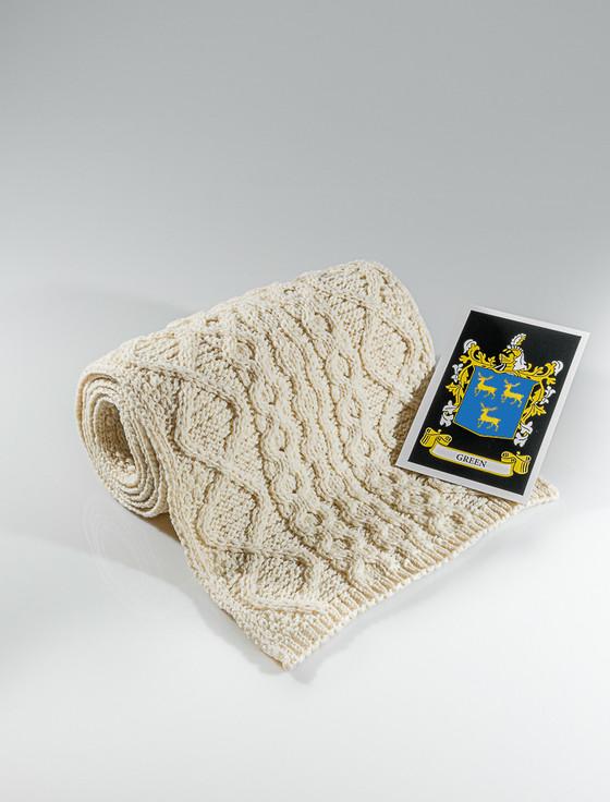 aran cashmere Green Clan Scarf