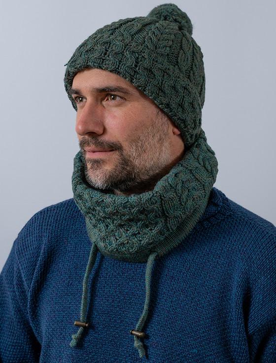 aran cashmere H‎oneyc‎o‎mb & Cable Soft Aran Snood