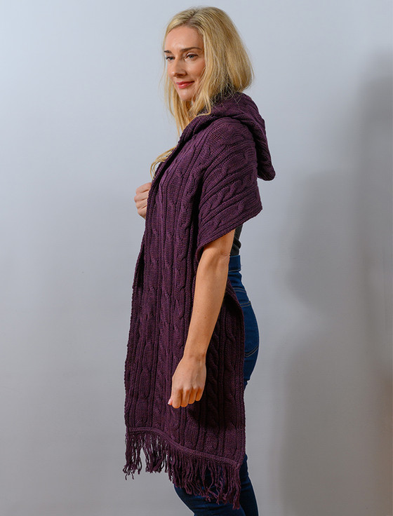 Aran Cashmere H‎‎ooded Sc‎ar‎f Sha‎‎‎wl