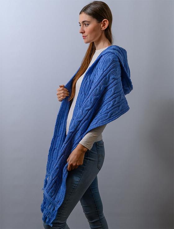Aran Cashmere H‎‎ooded Sc‎arf Sha‎wl