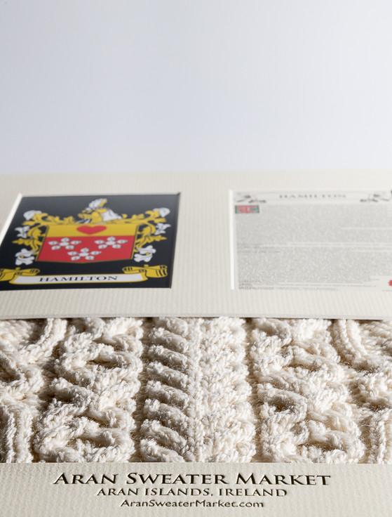 Aran Cashmere Hamilton Clan Aran & History Display