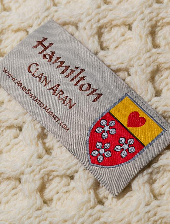 Aran Cashmere Hamilton Clan Aran Poncho
