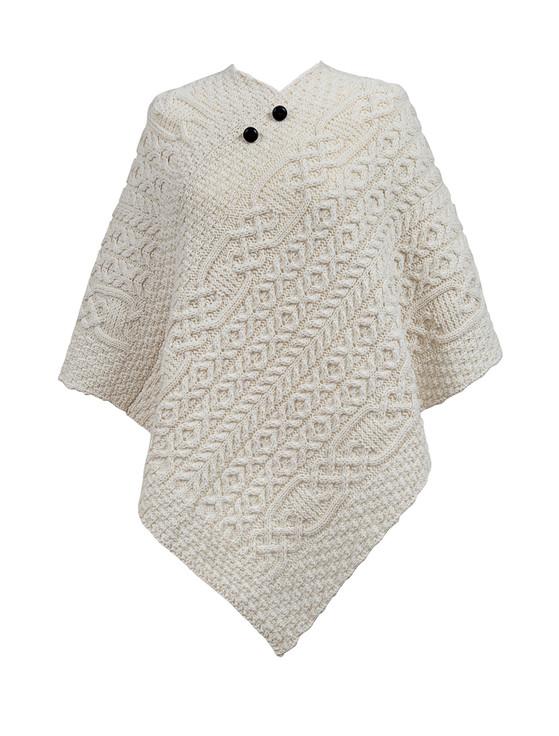 aran cashmere Hamilton Clan Aran Poncho