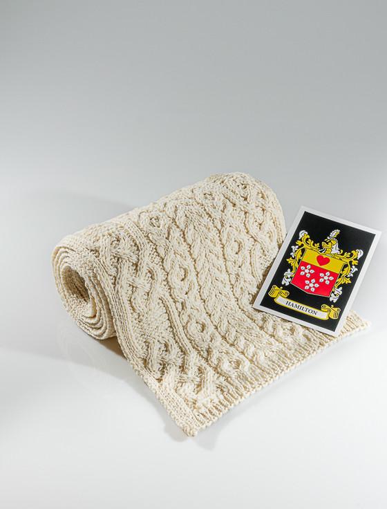 aran cashmere Hamilton Clan Scarf