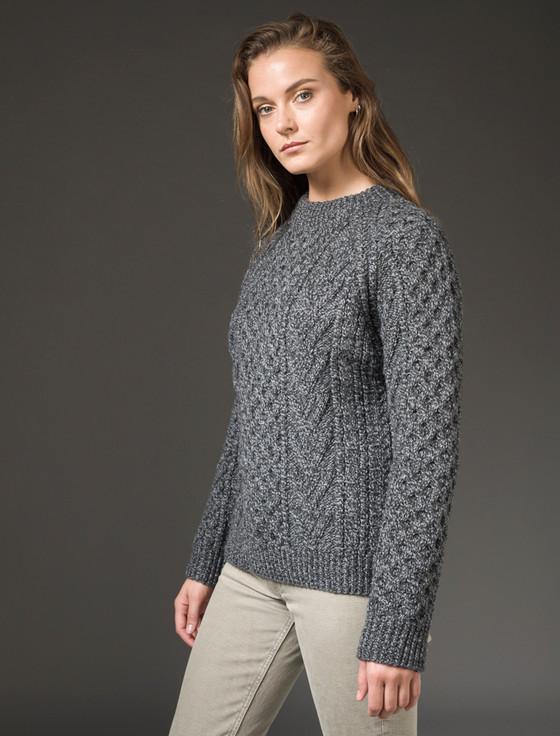 Aran Cashmere Hand-knit Chevron Stitch Sweater