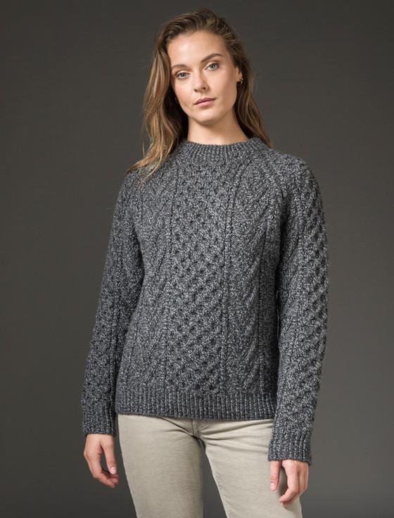 Aran Cashmere Hand-knit Chevron Stitch Sweater ‎‎‎‎