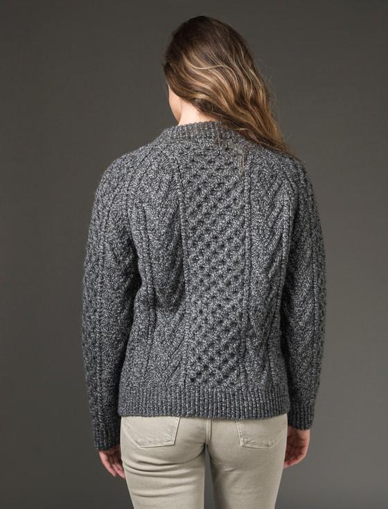Aran Cashmere Hand-knit Chevron Stitch Sweater ‎