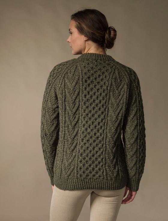 Aran Cashmere Hand-knit Chevron Stitch Sweater ‎‎‎‎‎