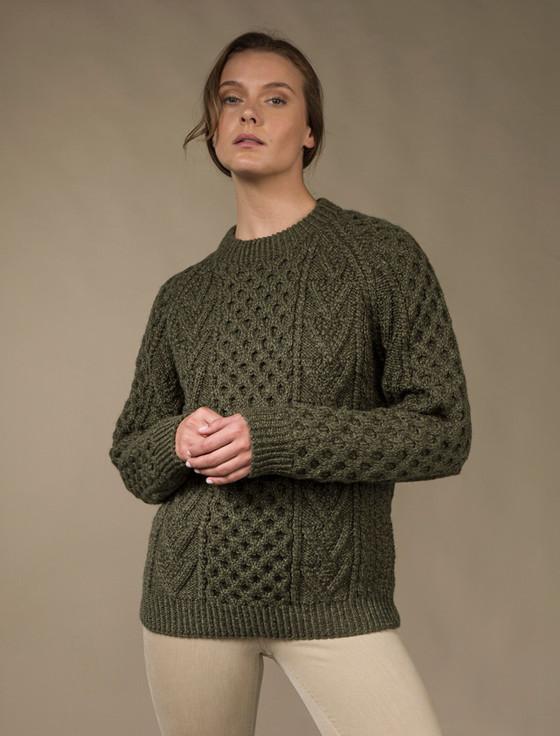 aran cashmere Hand-knit Chevron Stitch Sweater ‎‎‎‎‎