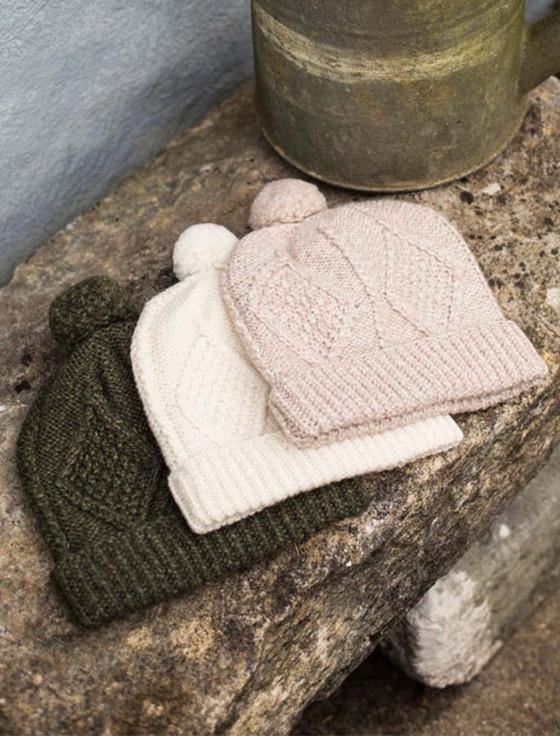 aran cashmere Handknit Aran Ski Hat