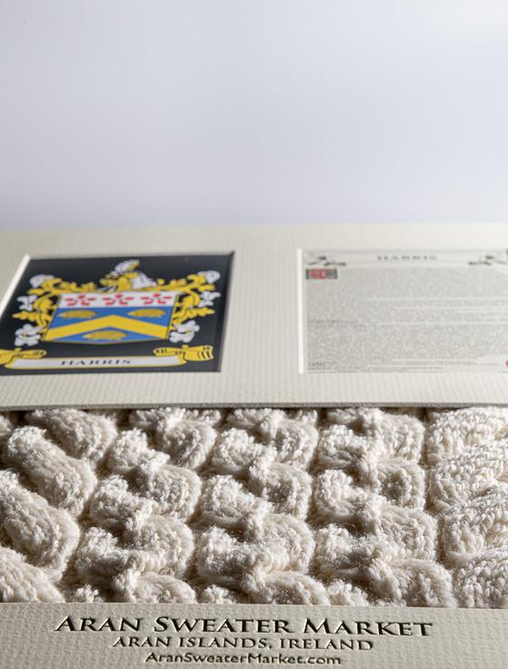 Aran Cashmere Harris Clan Aran & History Display