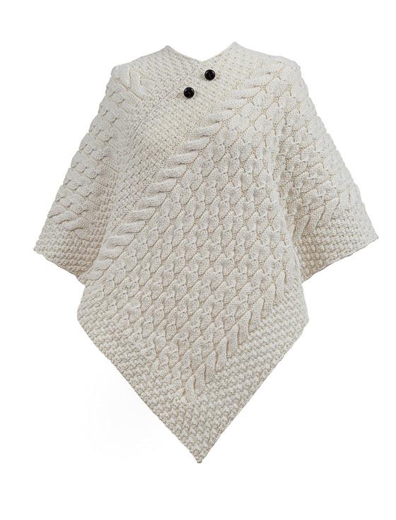 aran cashmere Harris Clan Aran Poncho